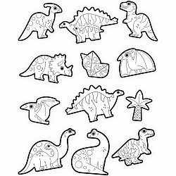 Coloring Stickers, Dinosaur 