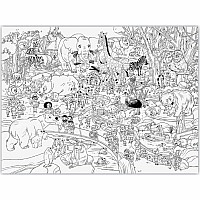 Giant Coloring Poster - Day at the Zoo