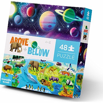Crocodile Creek "Above and Below: Earth & Space" (48 pc Floor Puzzle)