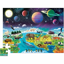 Crocodile Creek "Above and Below: Earth & Space" (48 pc Floor Puzzle)