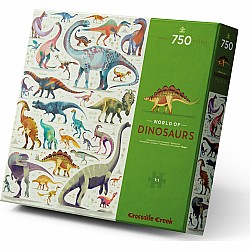 Crocodile Creek "World of Dinosaurs" (750 Pc Puzzle)