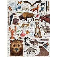  750 pc Puzzle North American Animals 
