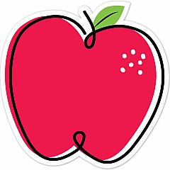 Doodle Apple Red (Core Decor) 6" Designer Cut-Outs
