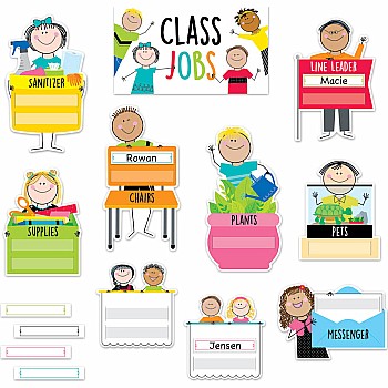 Class Jobs (Stick Kids) Mini Bulletin Board