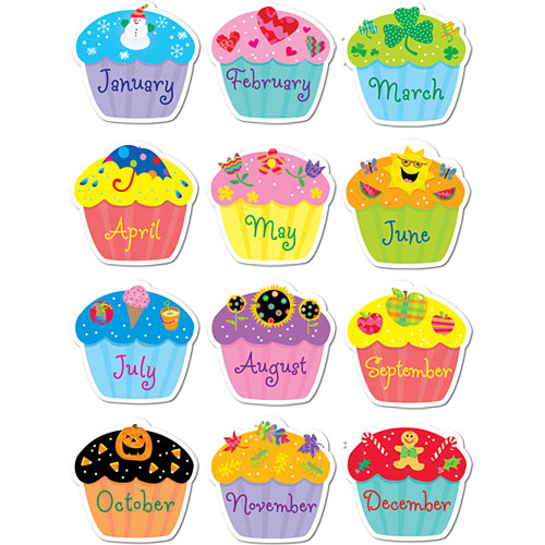 Poppin' Patterns Birthday Cupcakes Stickers - Kool & Child