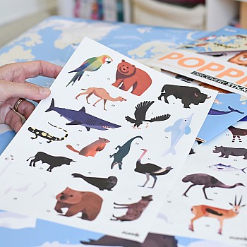 Animals Of The World Sticker Poster