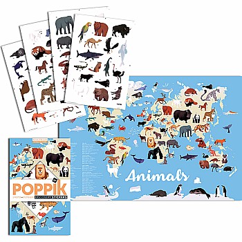 Animals Of The World Sticker Poster