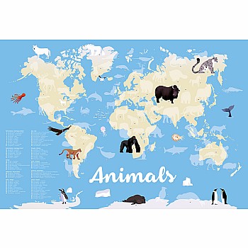 Animals Of The World Sticker Poster