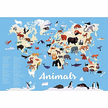 Animals Of The World Sticker Poster