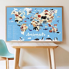 Animals Of The World Sticker Poster