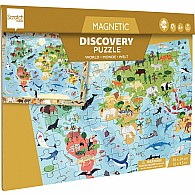 80 pc 2 In 1 Magnetic Puzzle - Discovery Game - World