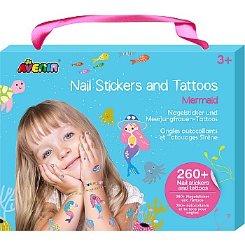 Nail Stickers and Tattoos, Mermaid