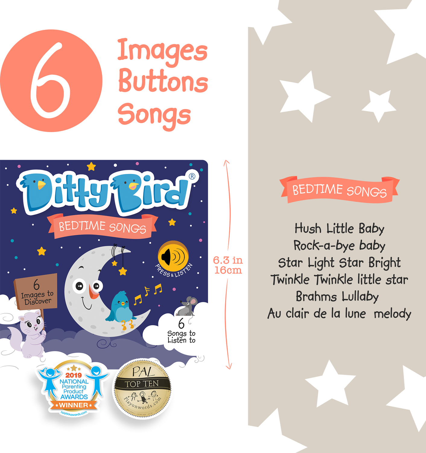 Ditty Bird Baby Sound Book: Bedtime Songs