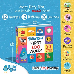 Ditty Bird - First 100 Words Sound Book