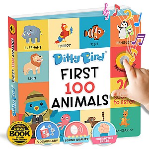 Ditty Bird - First 100 Animals Sound Book