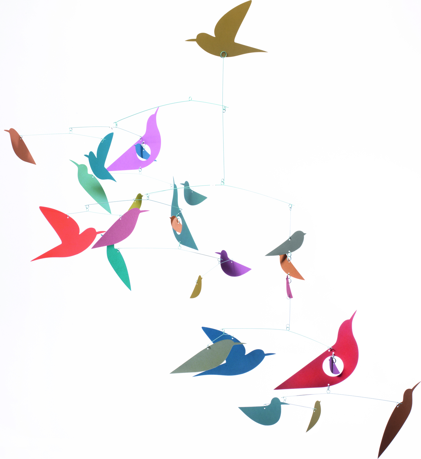 Djeco Fsc Multi-Colored Birds Mobile Room Decoration - Toodleydoo Toys