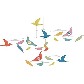 Djeco Fsc Multi-Colored Birds Mobile Room Decoration