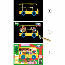 DJECO Learning about Vehicles Scratch Cards Activity