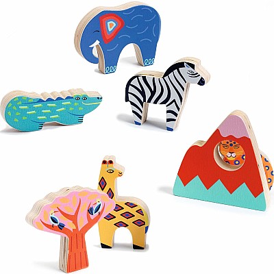 DJECO Savana Story Wooden Puzzle