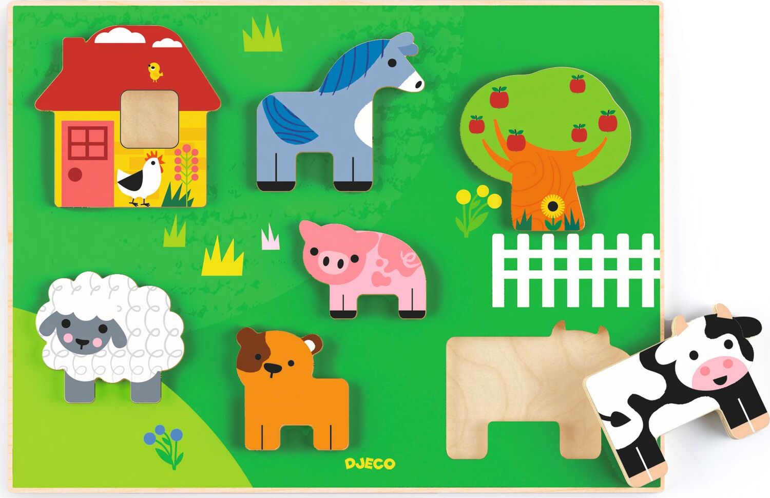 DJECO Farm Story Wooden Puzzle - Toodleydoo Toys
