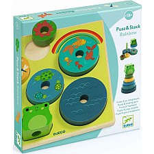 Rainbow Frog Puzzle Stacker