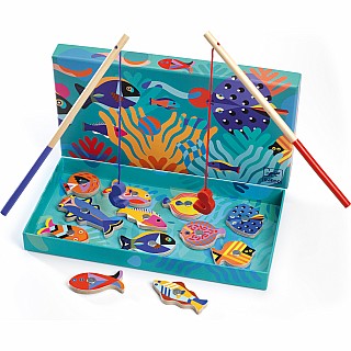 Djeco Fishing Graphic Wooden Magnetic Fishing Game