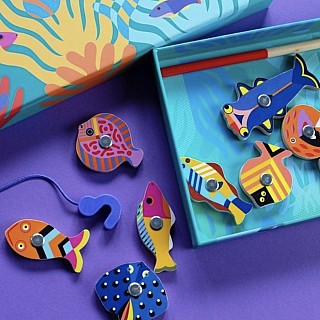 Djeco Fishing Graphic Wooden Magnetic Fishing Game