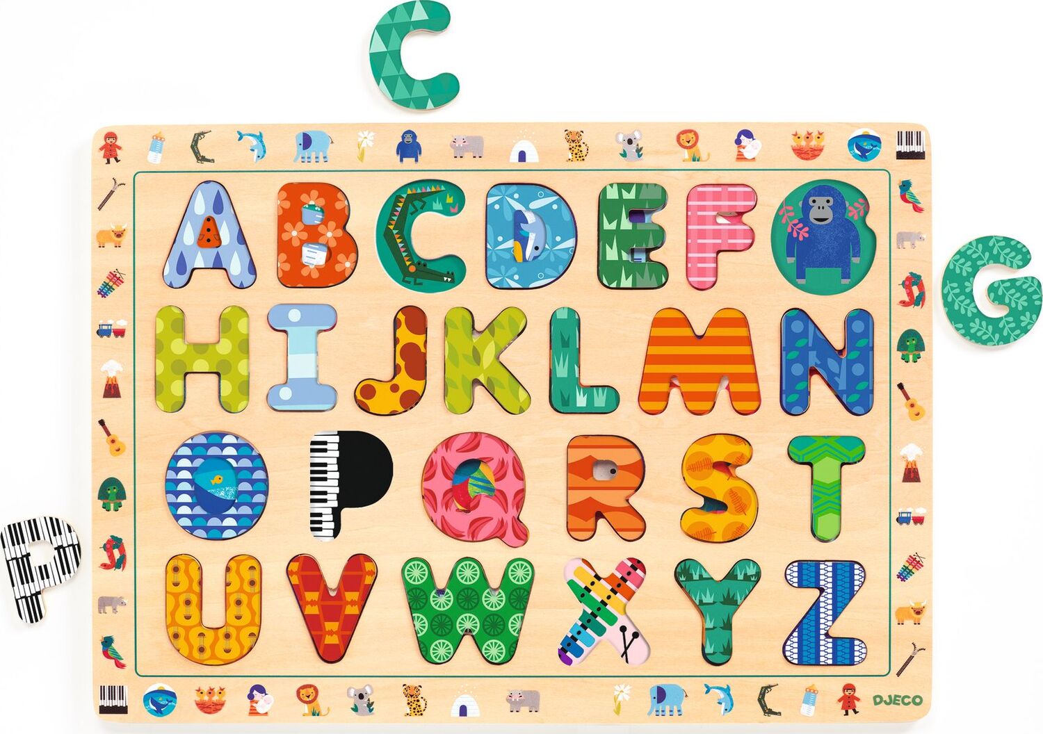 DJECO ABC International Wooden Puzzle