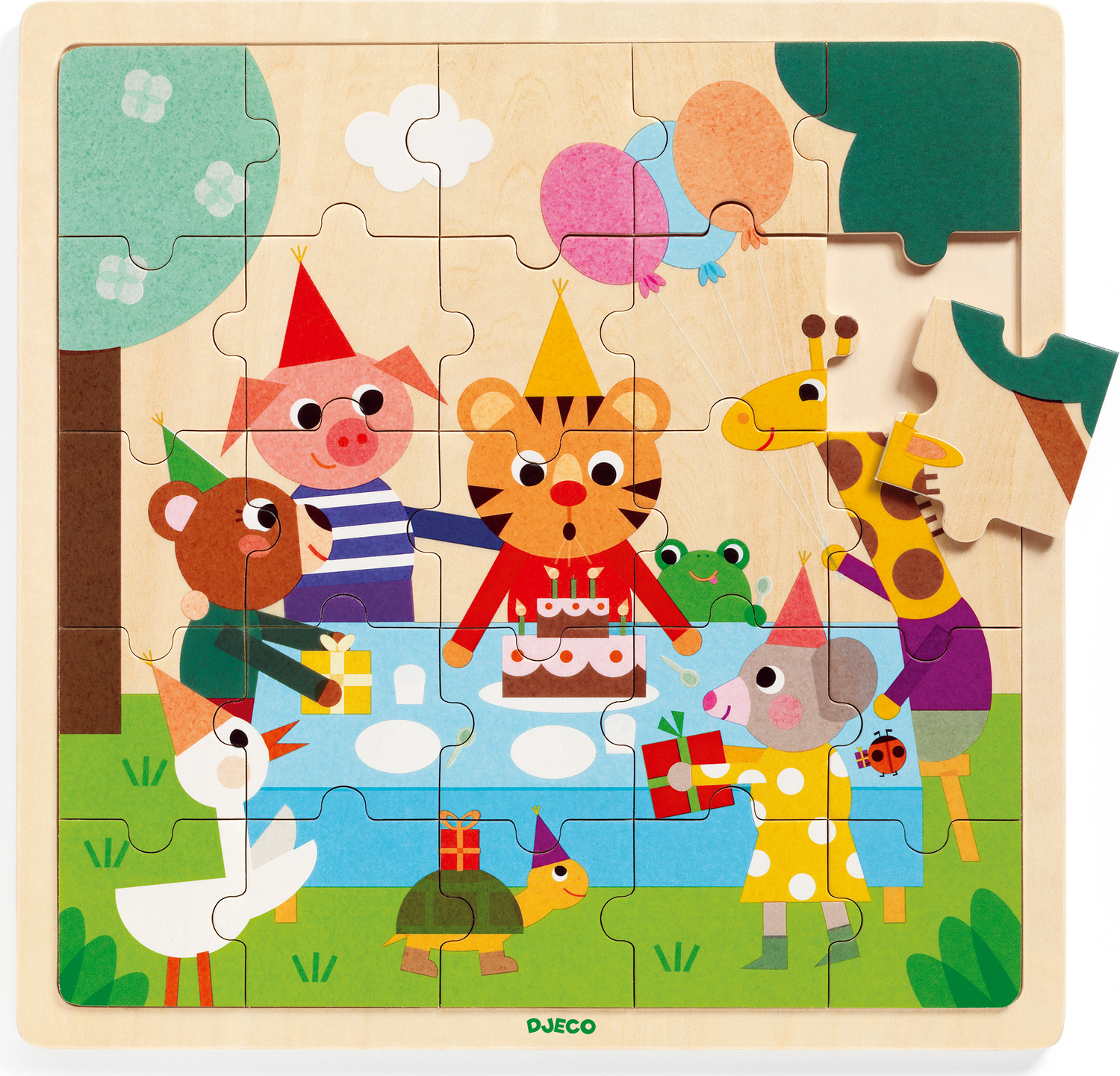 Djeco Puzzlo Happy Wooden Jigsaw Puzzle