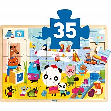 Djeco Puzzlo Airport Wooden Jigsaw Puzzle