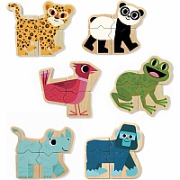 Mixanimo Mix & Match Wooden Animal Magnets