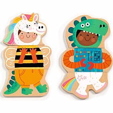 DJECO Wooden Magnets Fancy-up