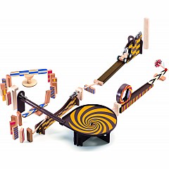 Zig & Go Wooden Domino Race Construction Set, 45 Pieces