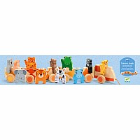 DJECO Trainimo Jungle Wooden Pull-Along Activity Toy