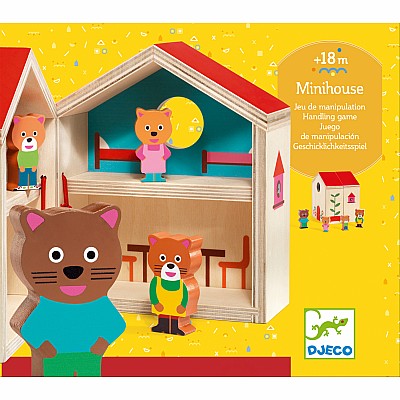 Djeco Minihouse Wooden Dollhouse Set