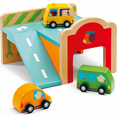 Djeco Minigarage Wooden Automobile Set