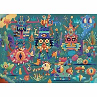   50 pc Monster Party Metallic Wizzy Jigsaw Puzzle