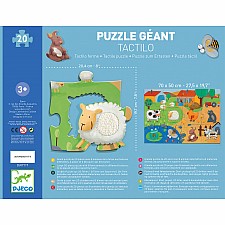 Giant Floor Puzzles Tactile Farm - 12pcs 