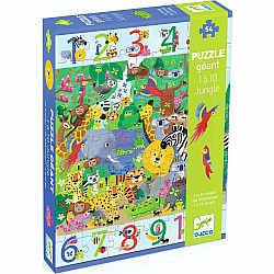 1 to 10 Jungle 54pc Giant Floor Jigsaw Puzzle