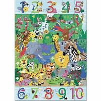 1 to 10 Jungle 54pc Giant Floor Jigsaw Puzzle