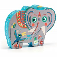 Silhouette Puzzles Haathee, Asian Elephant - 24pcs