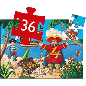 Silhouette Puzzles The Pirate And His Treasure - 36pcs