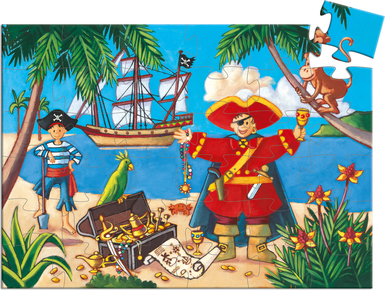 Silhouette Puzzles The Pirate And His Treasure - 36pcs