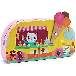 Mini Silhouette Puzzles - Ice Cream Truck - 16pcs