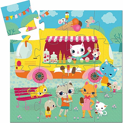 Silhouette Puzzles Ice Cream Truck - 16pcs