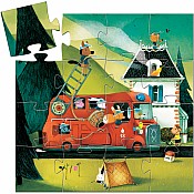 Silhouette Puzzles The Fire Truck - 16pcs