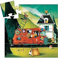 Silhouette Puzzles The Fire Truck - 16pcs