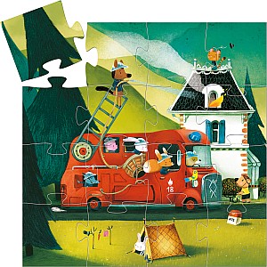 Silhouette Puzzles The Fire Truck - 16pcs