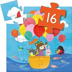 Silhouette Puzzles The Hot Air Balloon - 16pcs