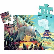 DJECO Teo the Dinosaur Silhouette 24pc Silhouette Jigsaw Puzzle